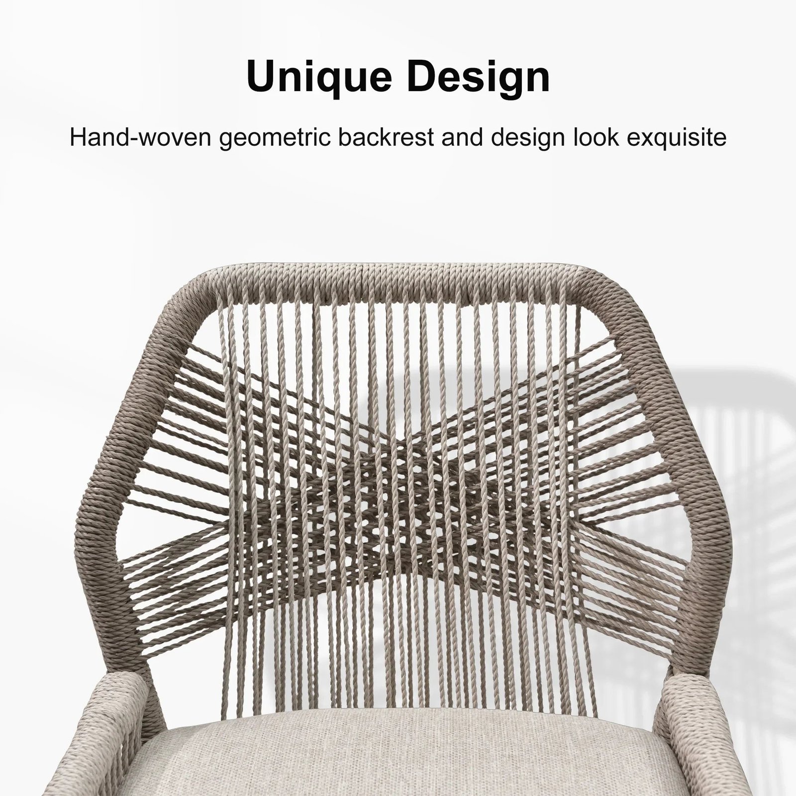 Outdoor Bar Stools Wicker Rattan Bar Stools with Back Aluminum Outside Garden Patio Bar Chairs - Image 75