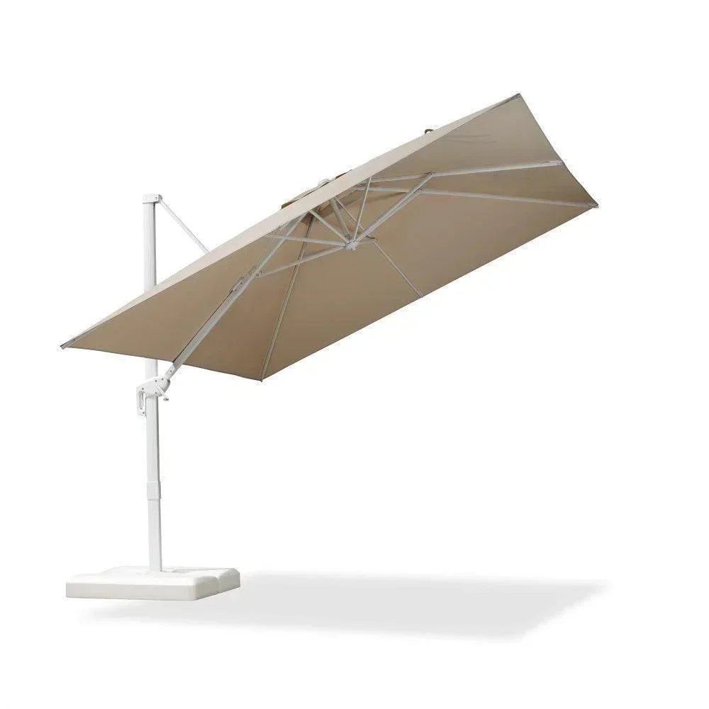 Morden White Outdoor Umbrella Premium Aluminum Patio Cantilever Pool Sun Umbrellas - Image 123