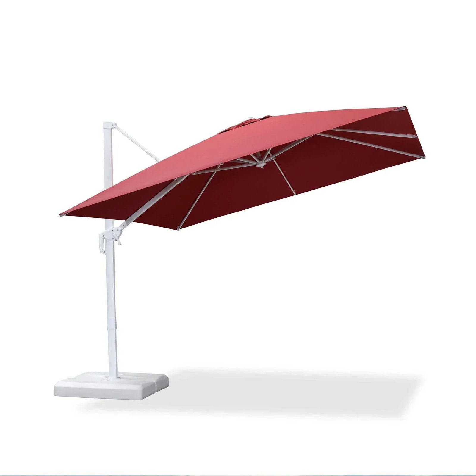 Morden White Outdoor Umbrella Premium Aluminum Patio Cantilever Pool Sun Umbrellas - Image 128