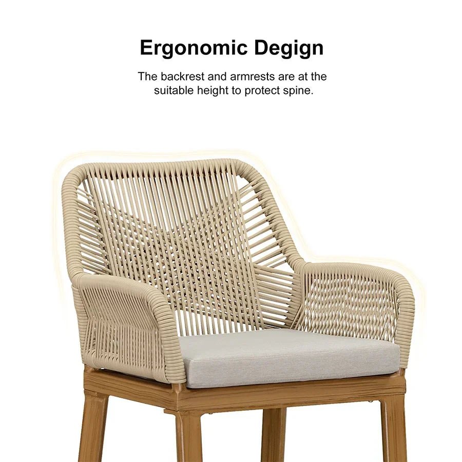 Modern Bar Stools Aluminum Bar Stool with Cushion for Indoor and Outdoor, Kitchen Island - Image 35