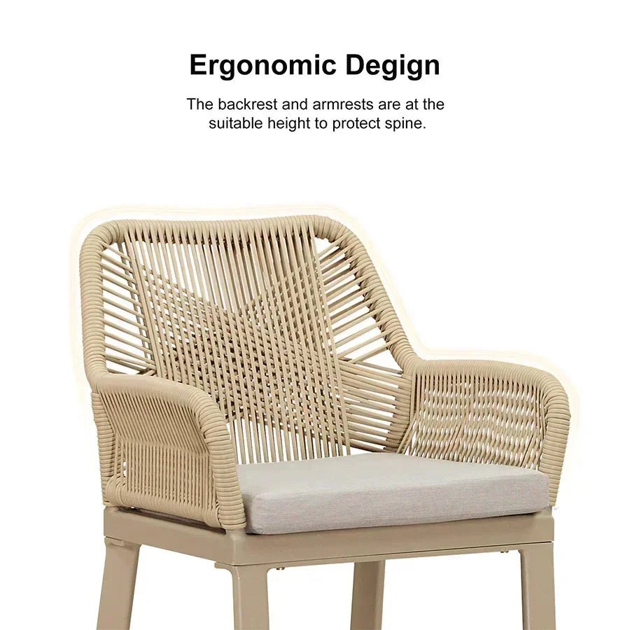 Modern Bar Stools Aluminum Bar Stool with Cushion for Indoor and Outdoor, Kitchen Island - Image 79