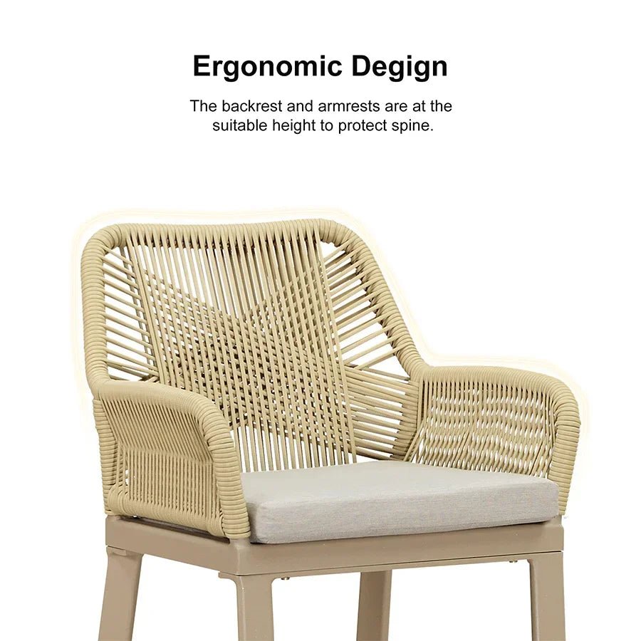 Modern Bar Stools Aluminum Bar Stool with Cushion for Indoor and Outdoor, Kitchen Island - Image 34