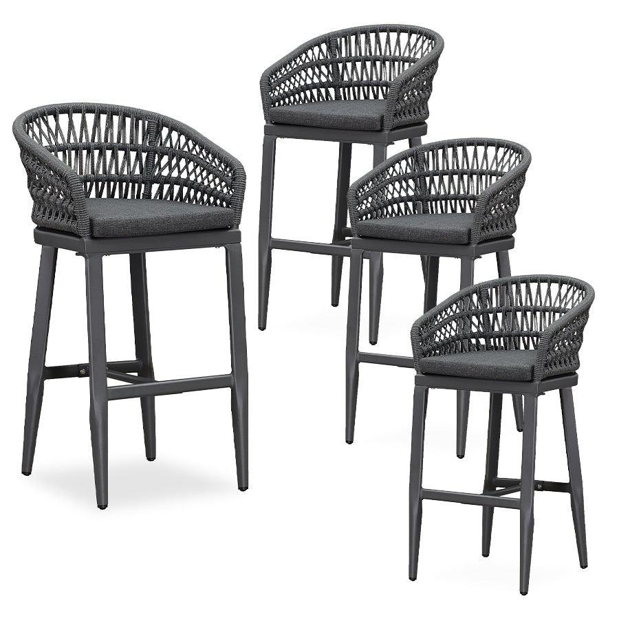 Outdoor Bar Stools Counter Stools Rattan Bar Stools Chair with Backrest for Indoor or Outdoor, Kitchen lsland - Image 27