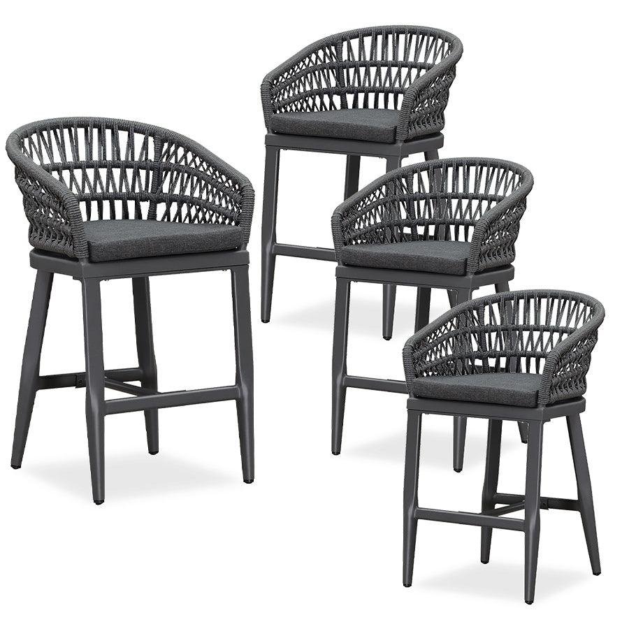 Outdoor Bar Stools Counter Stools Rattan Bar Stools Chair with Backrest for Indoor or Outdoor, Kitchen lsland - Image 29