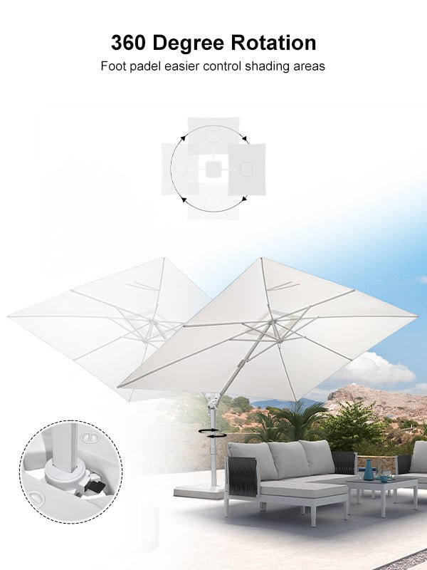 PURPLE_LEAF_affordable_White_Rotate_360_degrees_horizontally_Umbrella_Taupe_Umbrella