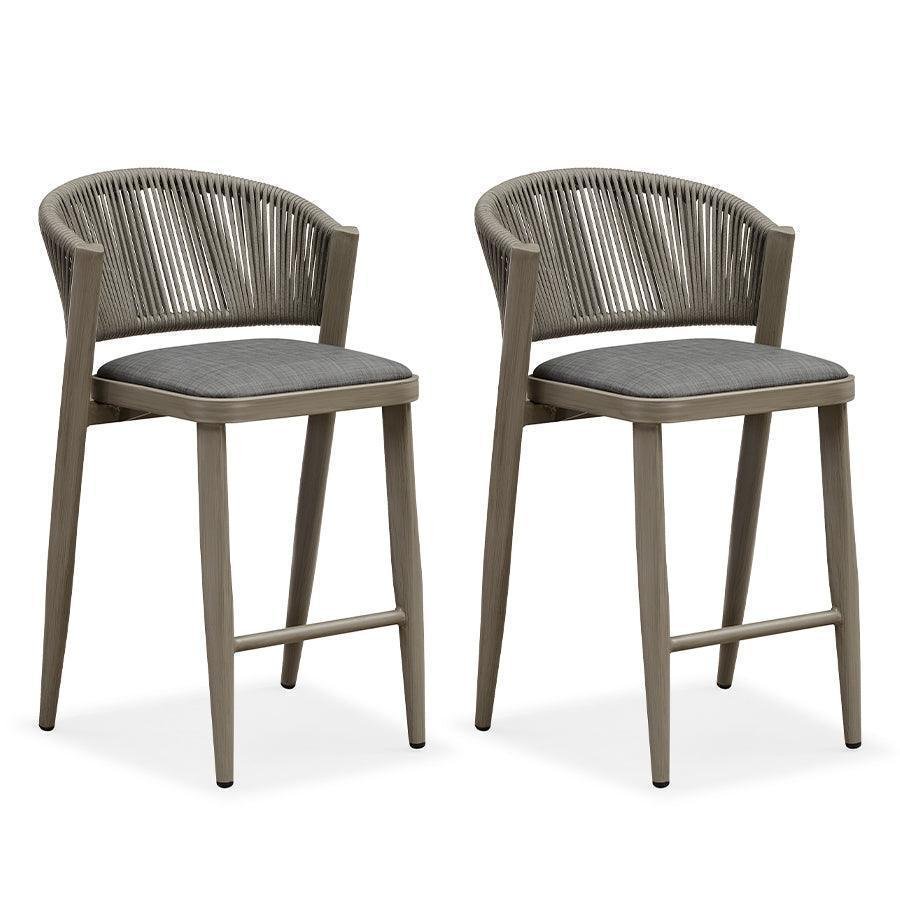 Bar Stool Rattan Bar Stools Counter Stools with Back Metal Bar Height Stool Outdoor Bar Chair for Garden Kitchen - Image 23