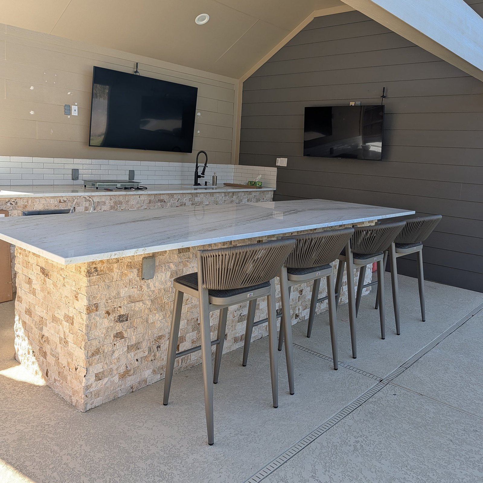 Bar Stool Rattan Bar Stools Counter Stools with Back Metal Bar Height Stool Outdoor Bar Chair for Garden Kitchen - Image 87