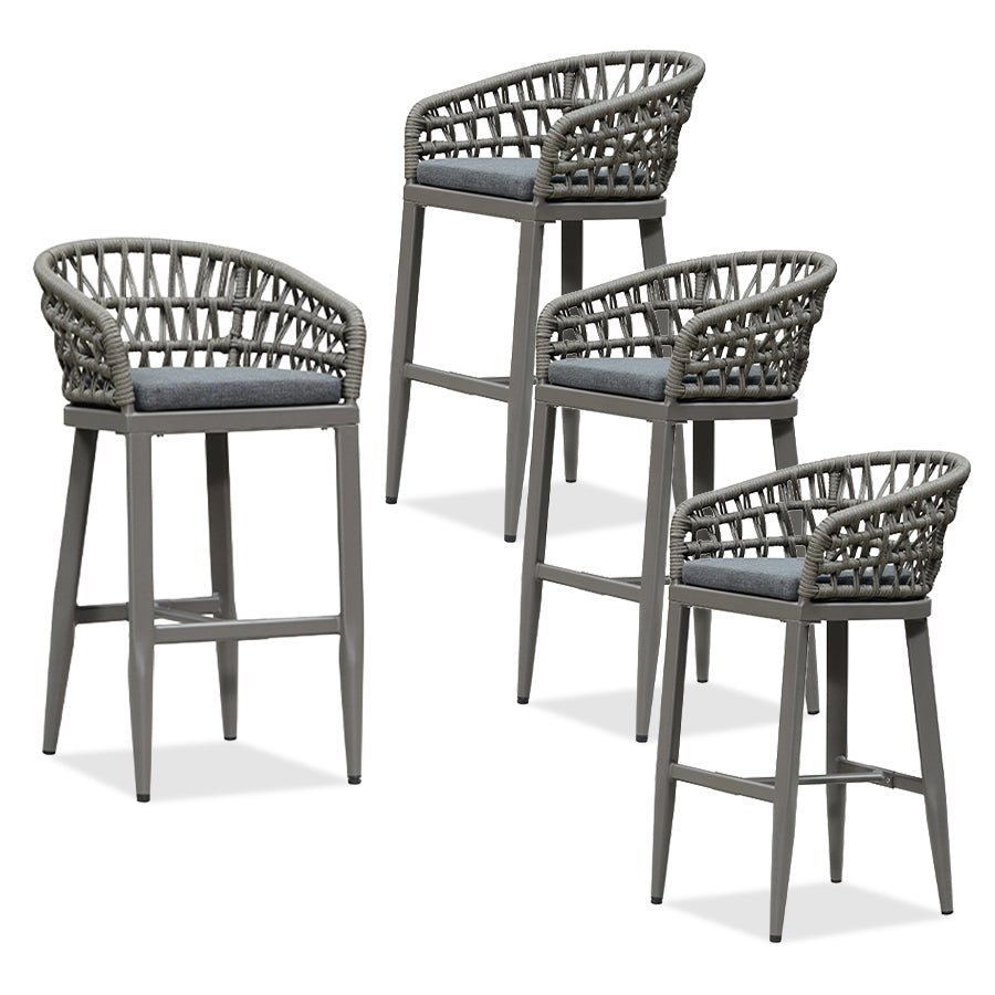 Outdoor Bar Stools Counter Stools Rattan Bar Stools Chair with Backrest for Indoor or Outdoor, Kitchen lsland - Image 111