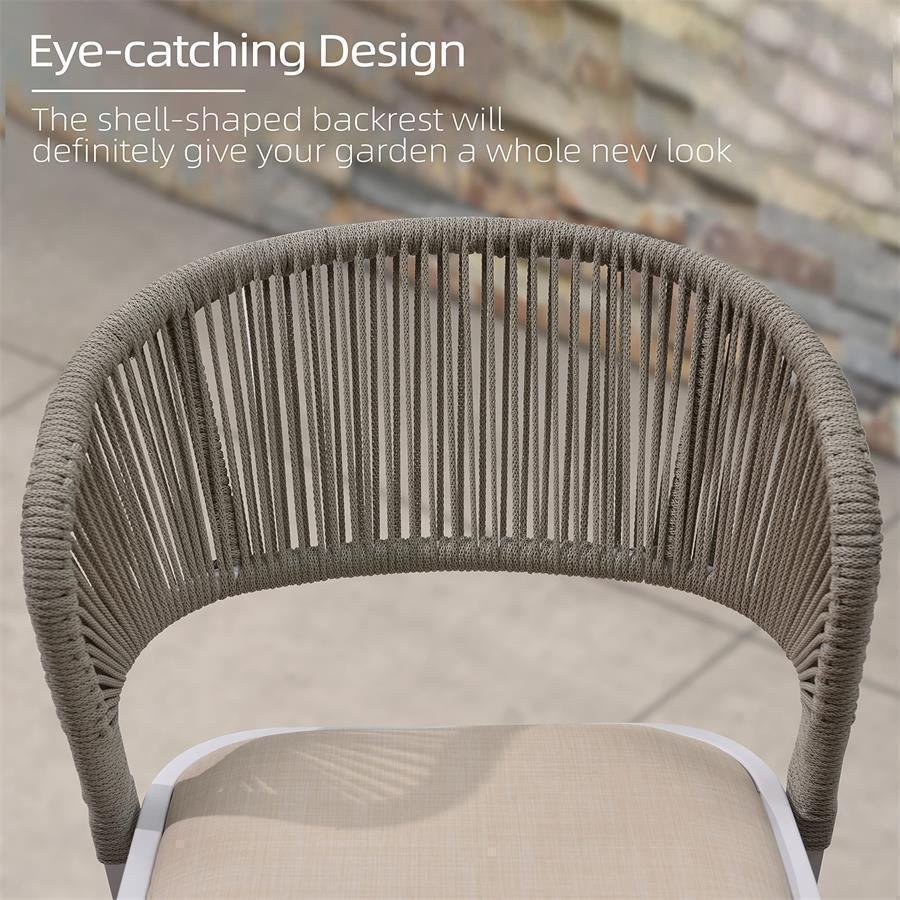 Bar Stool Rattan Bar Stools Counter Stools with Back Metal Bar Height Stool Outdoor Bar Chair for Garden Kitchen - Image 40