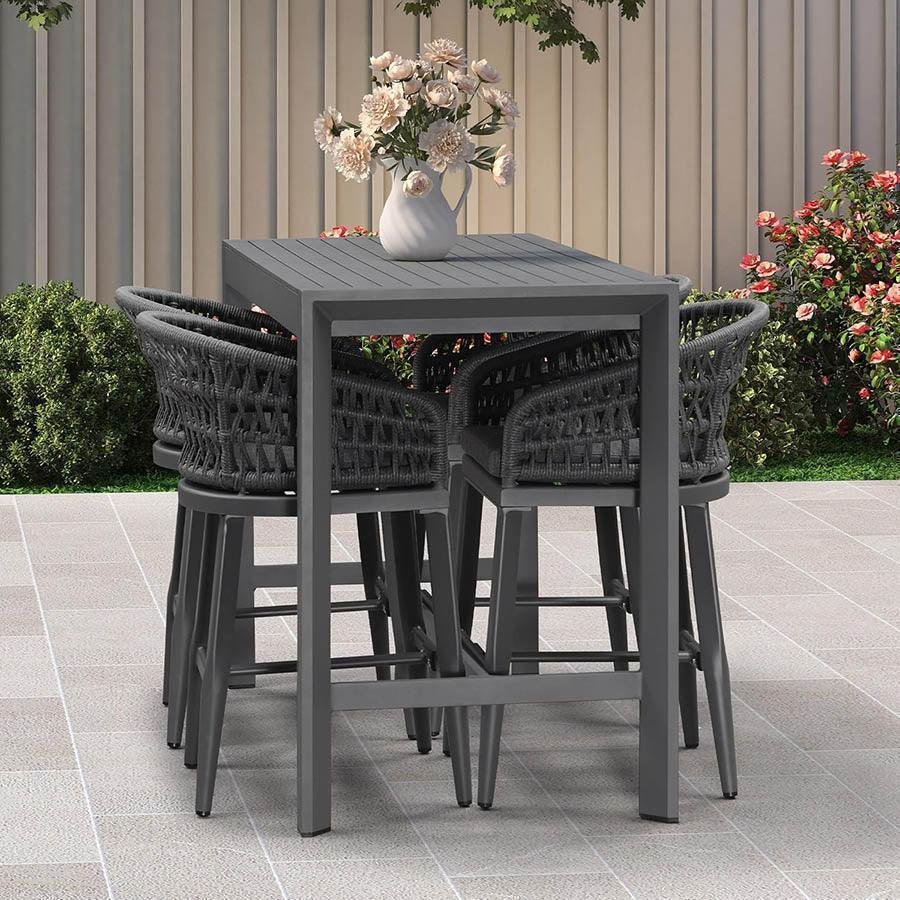 Outdoor Bar Stools Counter Stools Rattan Bar Stools Chair with Backrest for Indoor or Outdoor, Kitchen lsland - Image 20