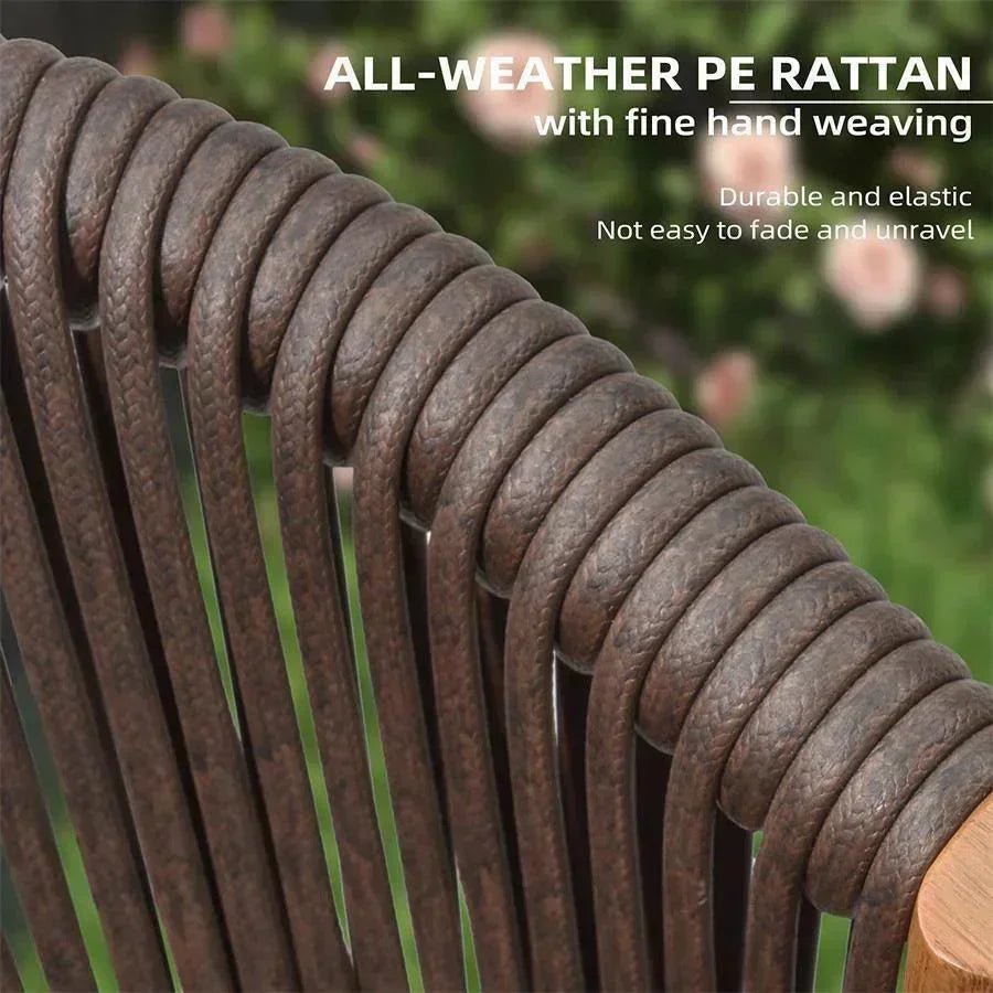 Bar Stool Rattan Bar Stools Counter Stools with Back Metal Bar Height Stool Outdoor Bar Chair for Garden Kitchen - Image 45