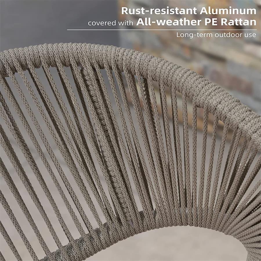 Bar Stool Rattan Bar Stools Counter Stools with Back Metal Bar Height Stool Outdoor Bar Chair for Garden Kitchen - Image 28
