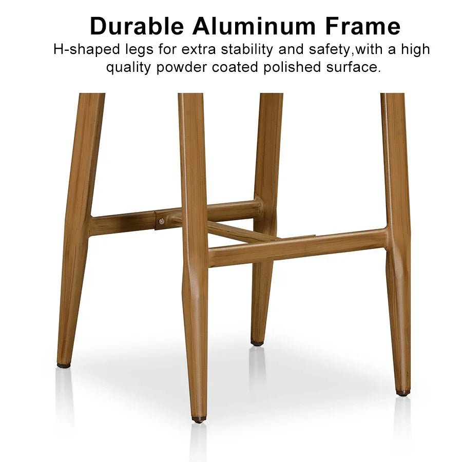 Outdoor Bar Stools Counter Stools Rattan Bar Stools Chair with Backrest for Indoor or Outdoor, Kitchen lsland - Image 48