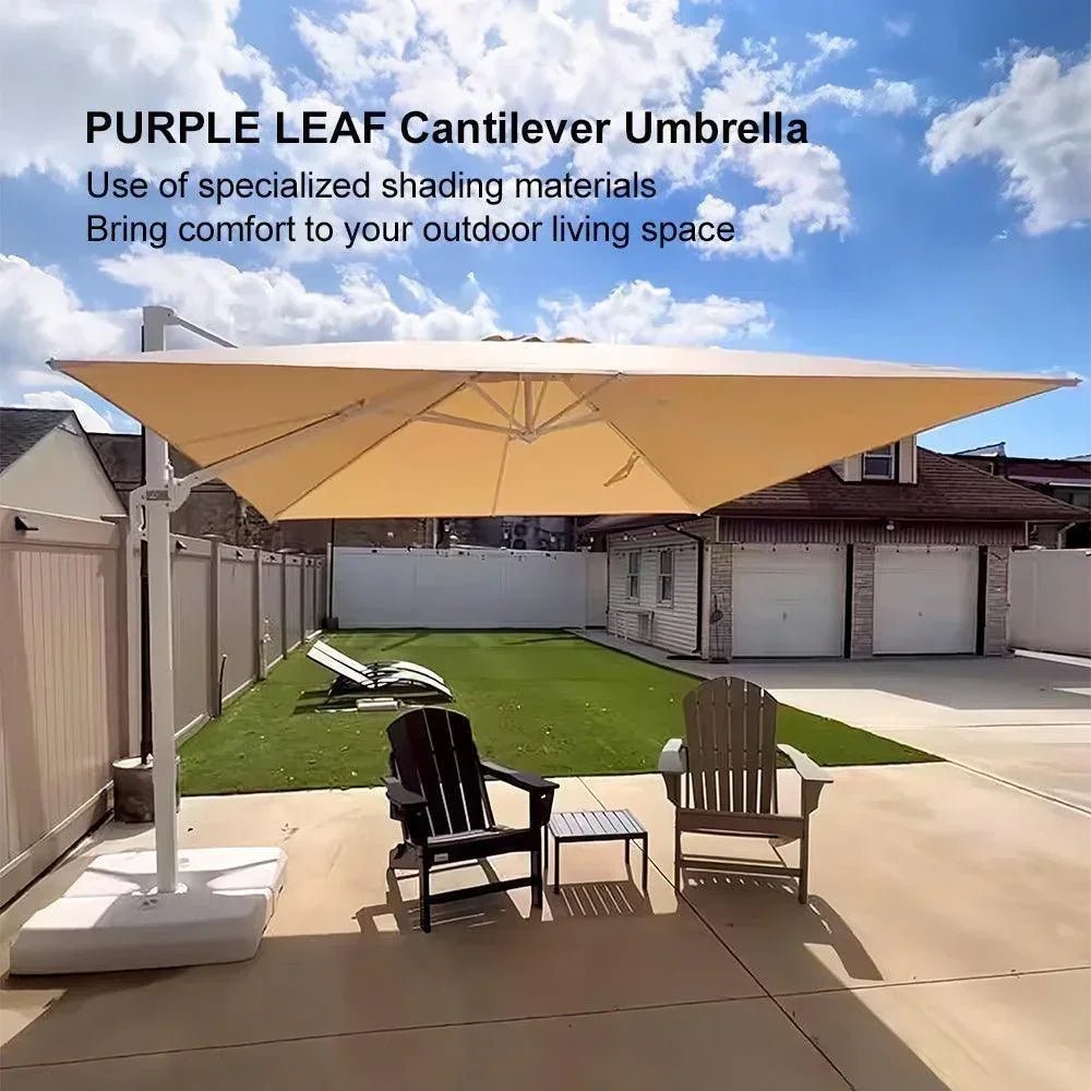Morden White Outdoor Umbrella Premium Aluminum Patio Cantilever Pool Sun Umbrellas - Image 141