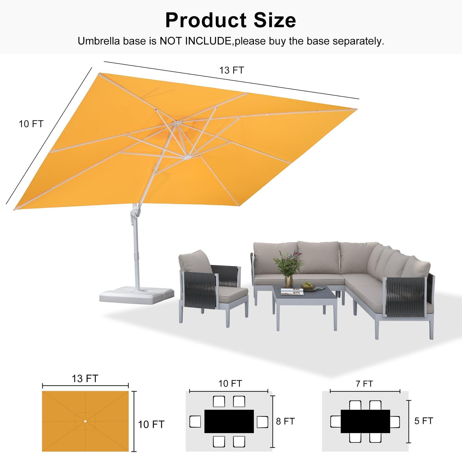 Morden White Outdoor Umbrella Premium Aluminum Patio Cantilever Pool Sun Umbrellas - Image 191