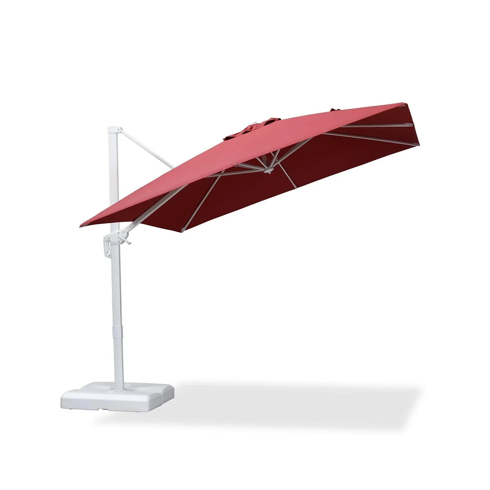 Morden White Outdoor Umbrella Premium Aluminum Patio Cantilever Pool Sun Umbrellas - Image 119