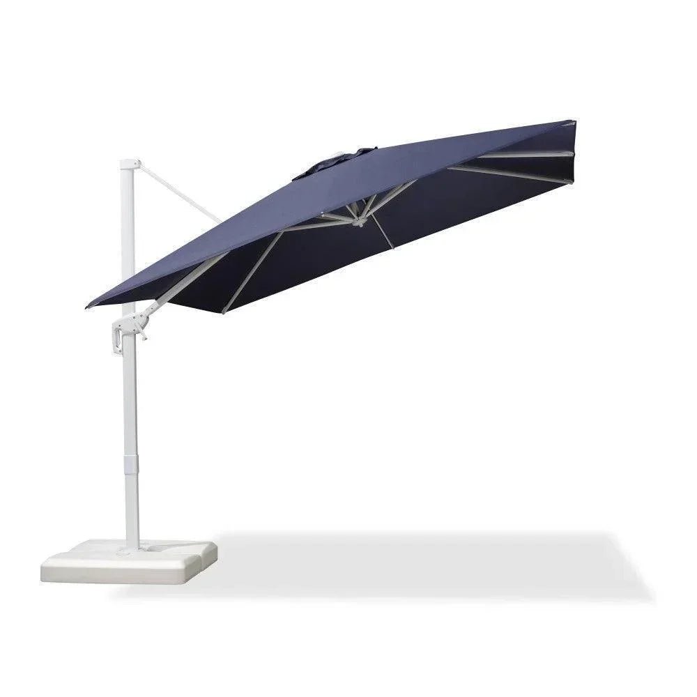 Morden White Outdoor Umbrella Premium Aluminum Patio Cantilever Pool Sun Umbrellas - Image 117