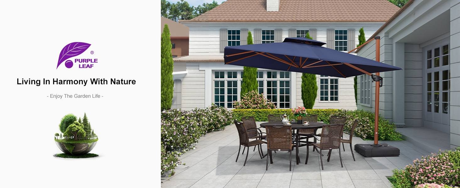 PURPLE-LEAF-Double-Top-Square-Outdoor-Umbrella-in-Wood-Color-Navy Blue