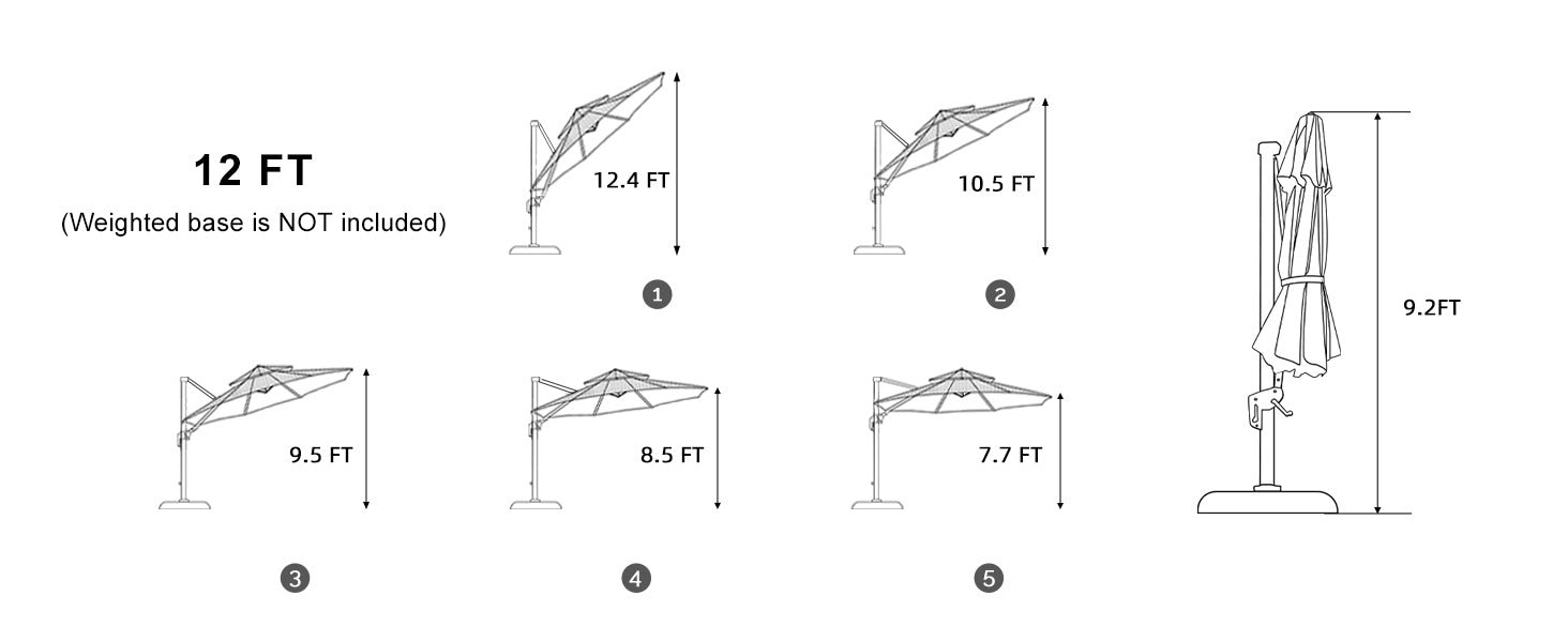 PURPLE-LEAF-Double-Top-12ft-Round-Aluminum-Patio-Umbrella-in-Wood-Color-product-size-imformation