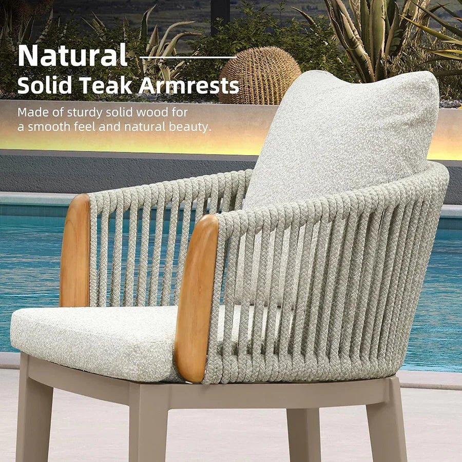 Hailar Outdoor Bar Stools Chair Modern Rattan Bar Stool with Back and Cushion for Balcony, Indoor or Outdoor, Kitchen Island - Image 16