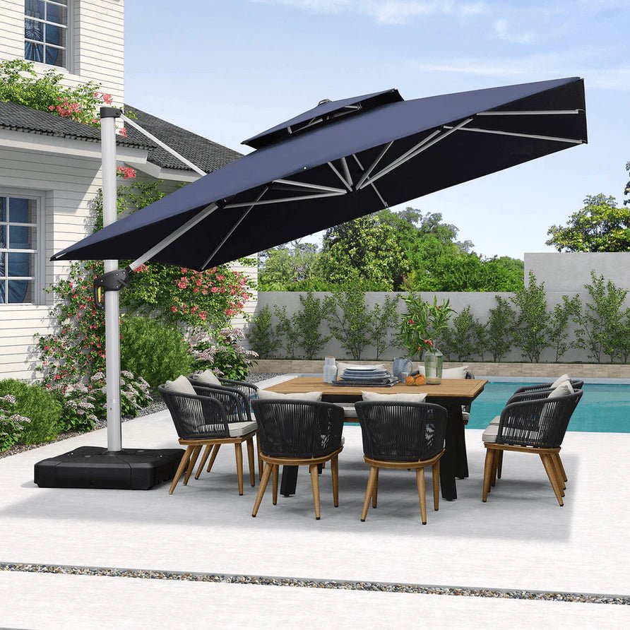 PURPLE LEAF Large Square Patio Umbrella