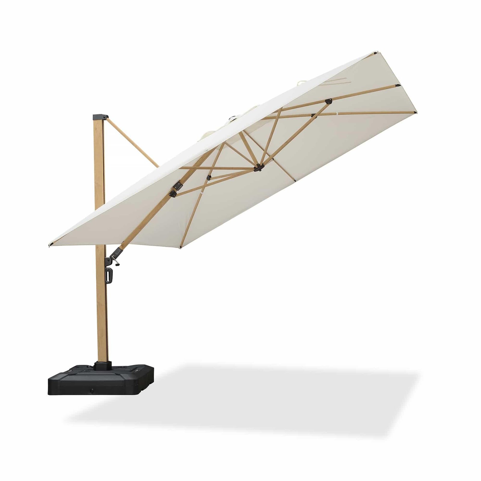 Wood Grain Cantilever Patio Umbrella Aluminum Outdoor Umbrellas - Image 91