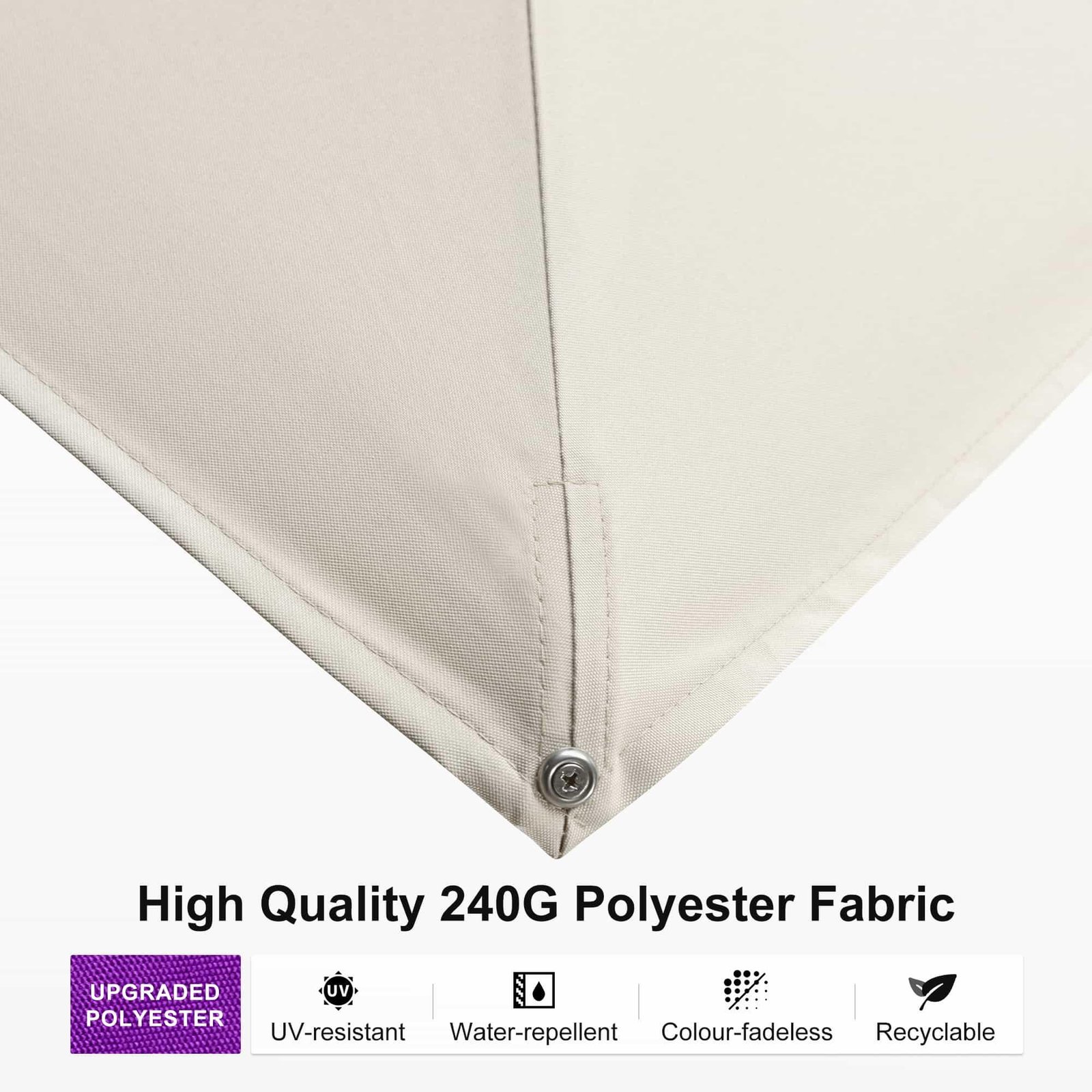 Wood Grain Cantilever Patio Umbrella Aluminum Outdoor Umbrellas - Image 94
