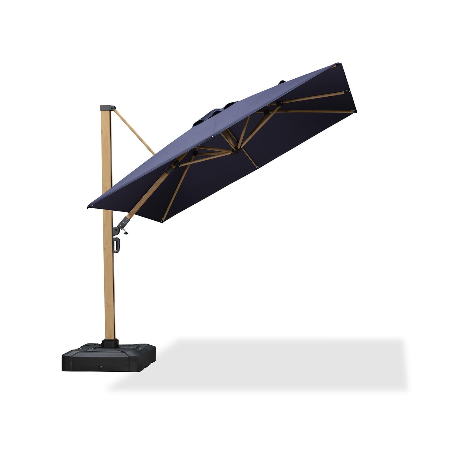 Wood Grain Cantilever Patio Umbrella Aluminum Outdoor Umbrellas - Image 16