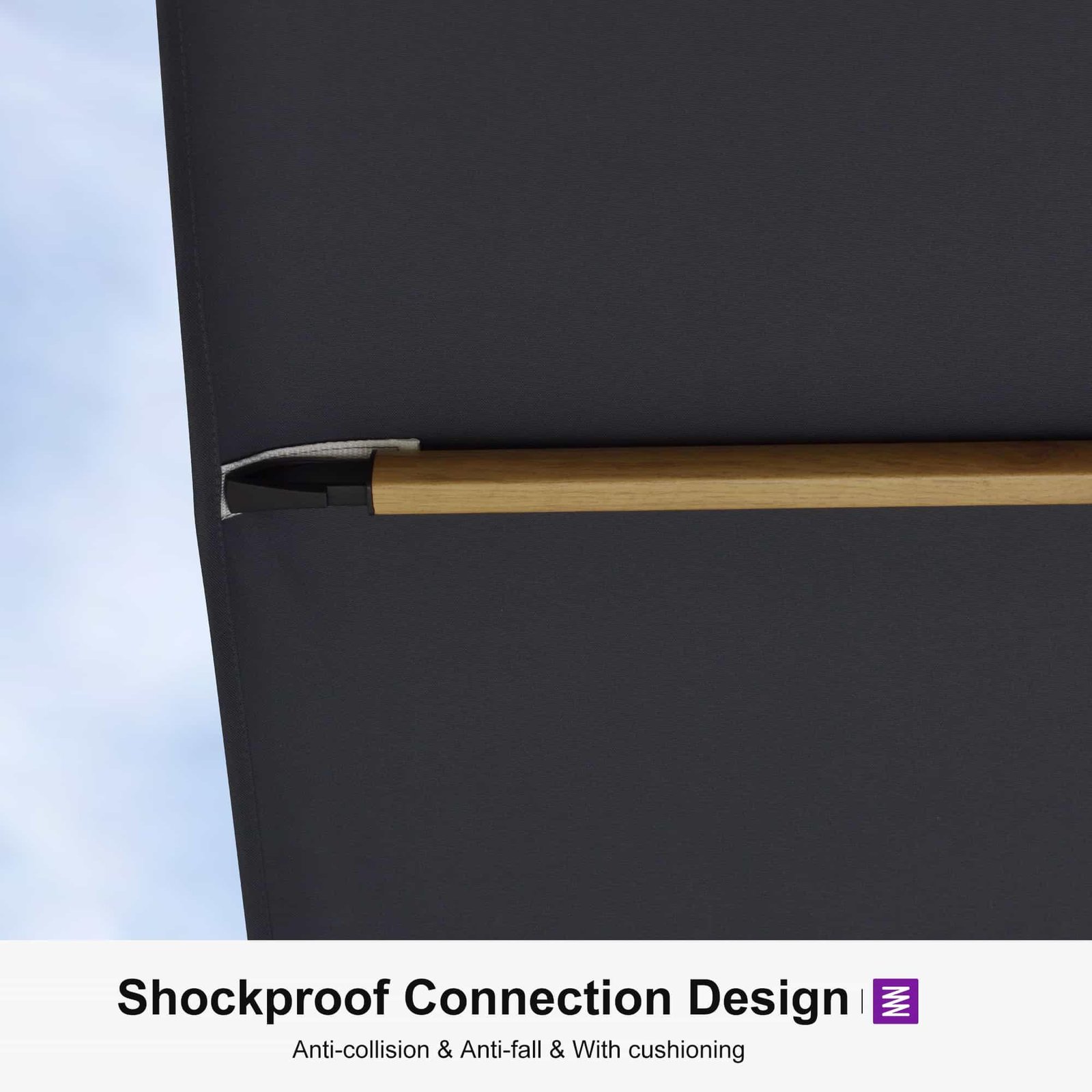 Wood Grain Cantilever Patio Umbrella Aluminum Outdoor Umbrellas - Image 23