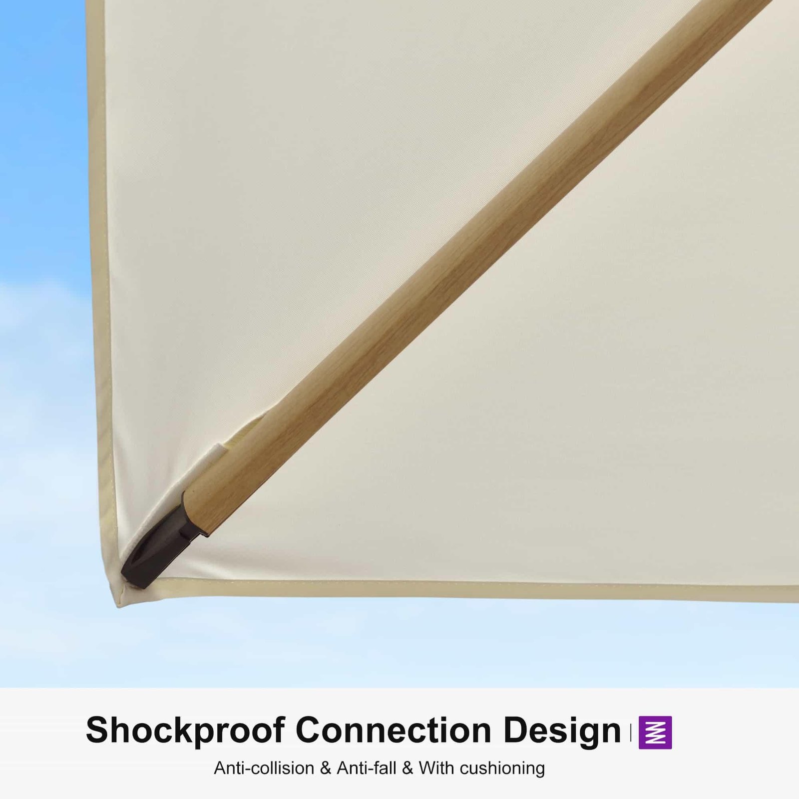 Wood Grain Cantilever Patio Umbrella Aluminum Outdoor Umbrellas - Image 59