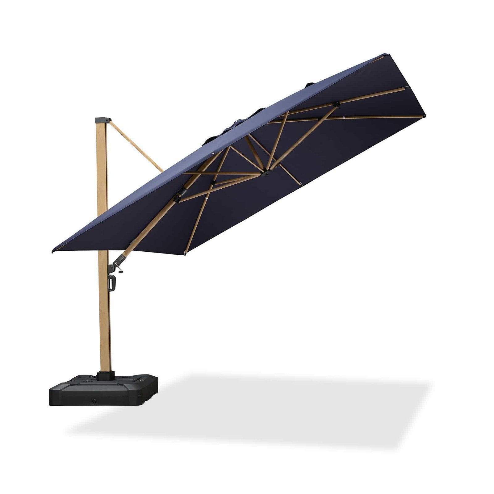 Wood Grain Cantilever Patio Umbrella Aluminum Outdoor Umbrellas - Image 77