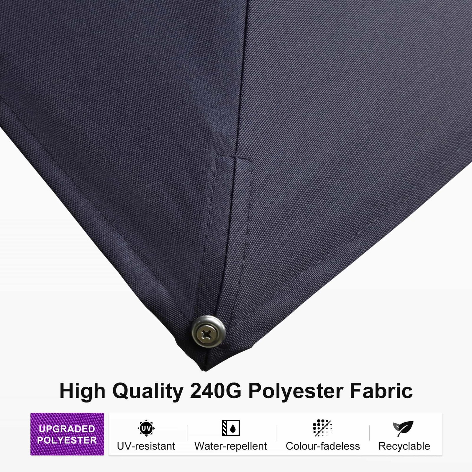 Wood Grain Cantilever Patio Umbrella Aluminum Outdoor Umbrellas - Image 78