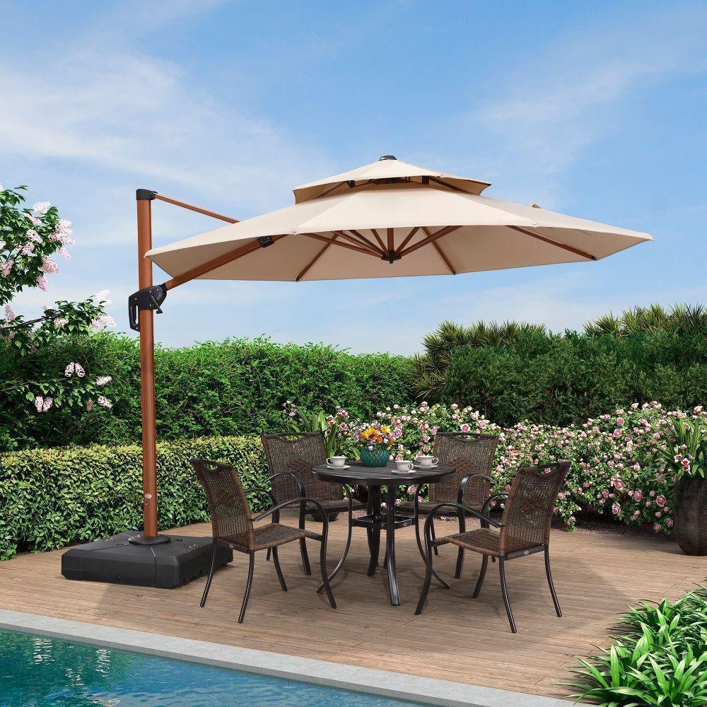 PURPLE LEAF Patio Umbrella in Wood Color