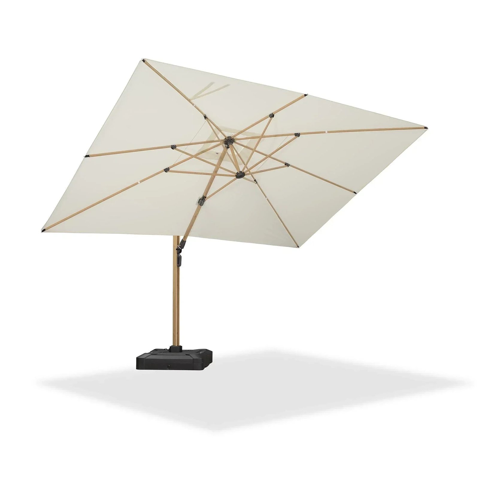 Wood Grain Cantilever Patio Umbrella Aluminum Outdoor Umbrellas - Image 165