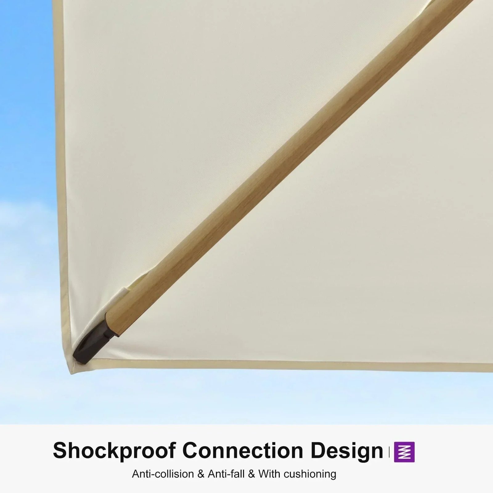 Wood Grain Cantilever Patio Umbrella Aluminum Outdoor Umbrellas - Image 164