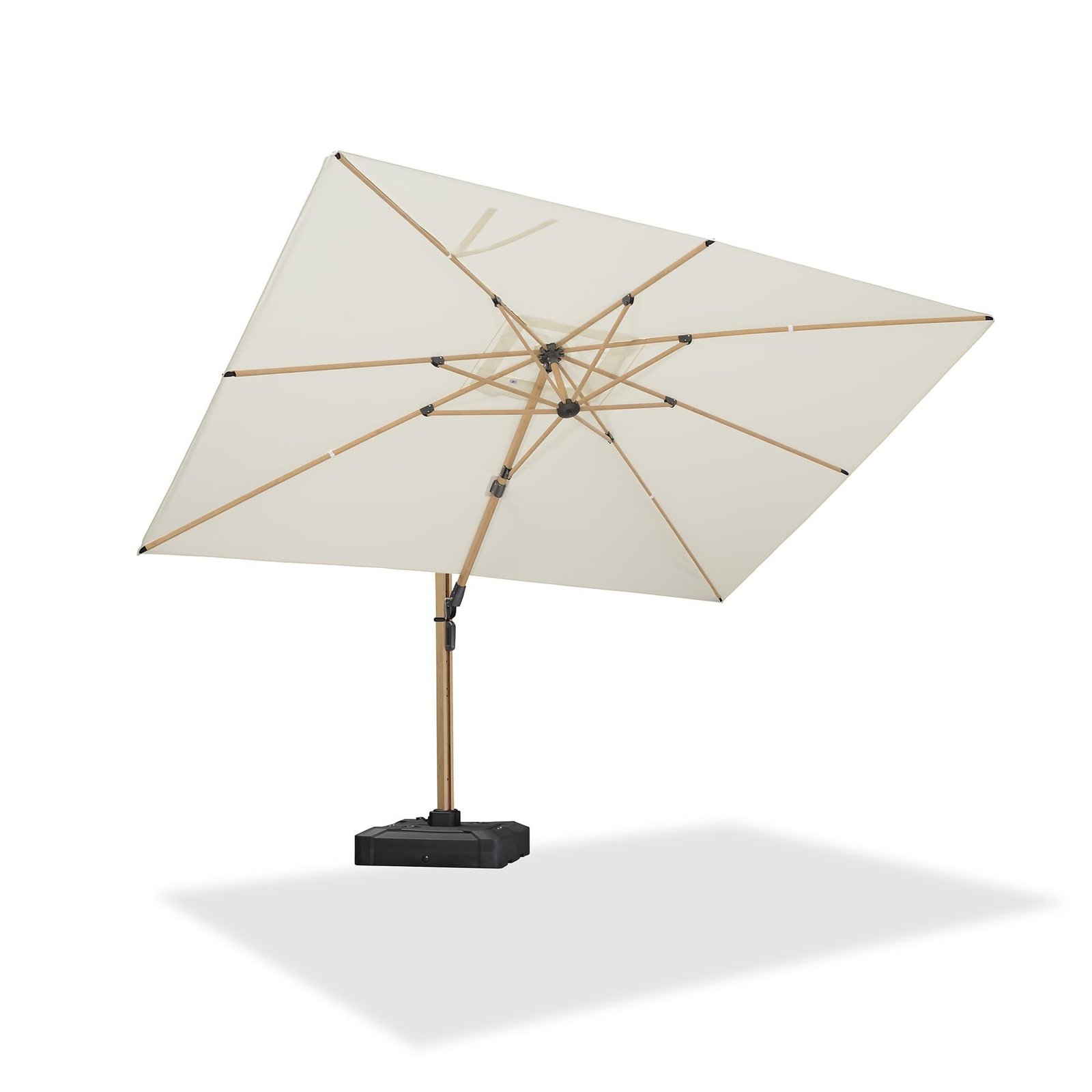 Wood Grain Cantilever Patio Umbrella Aluminum Outdoor Umbrellas - Image 138