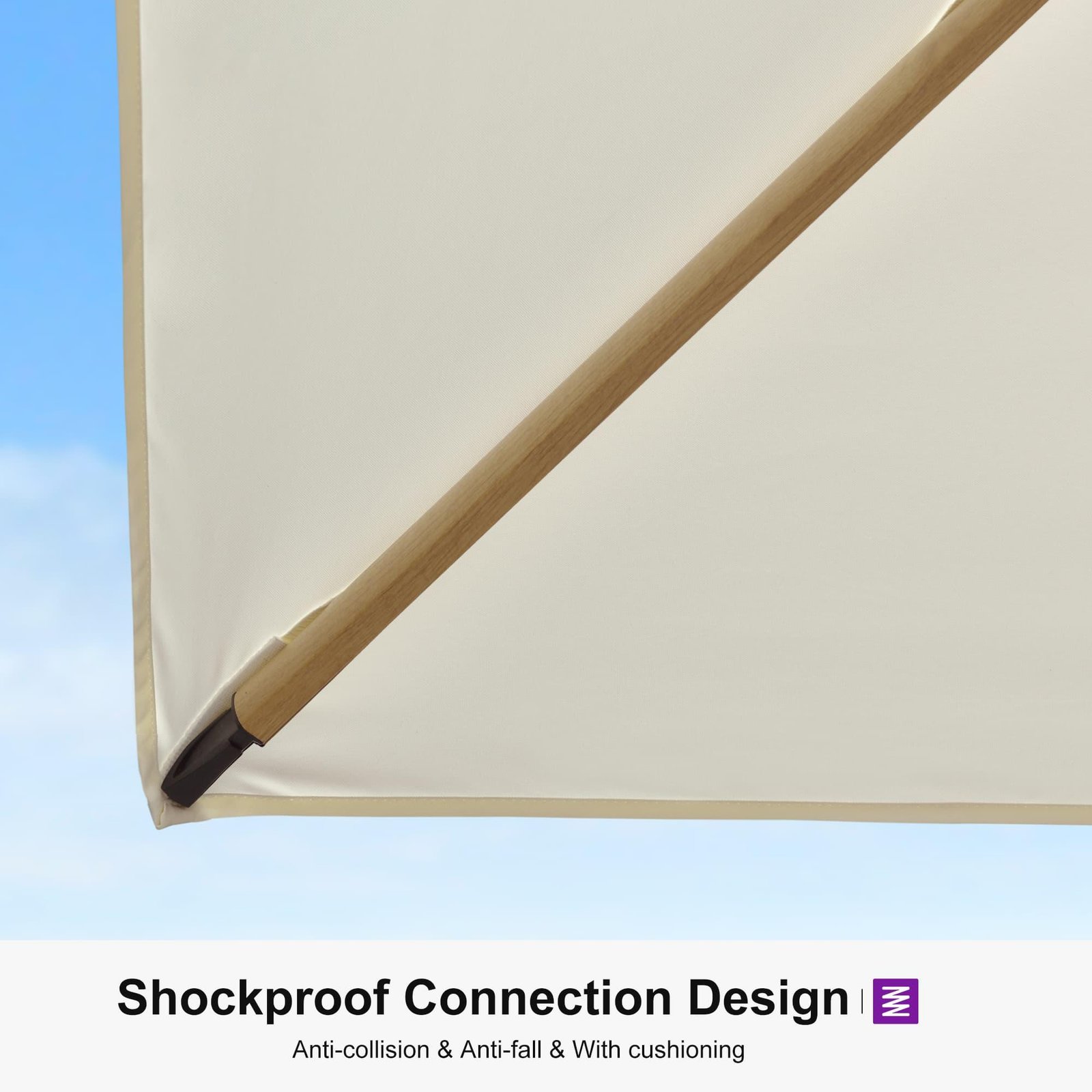 Wood Grain Cantilever Patio Umbrella Aluminum Outdoor Umbrellas - Image 136
