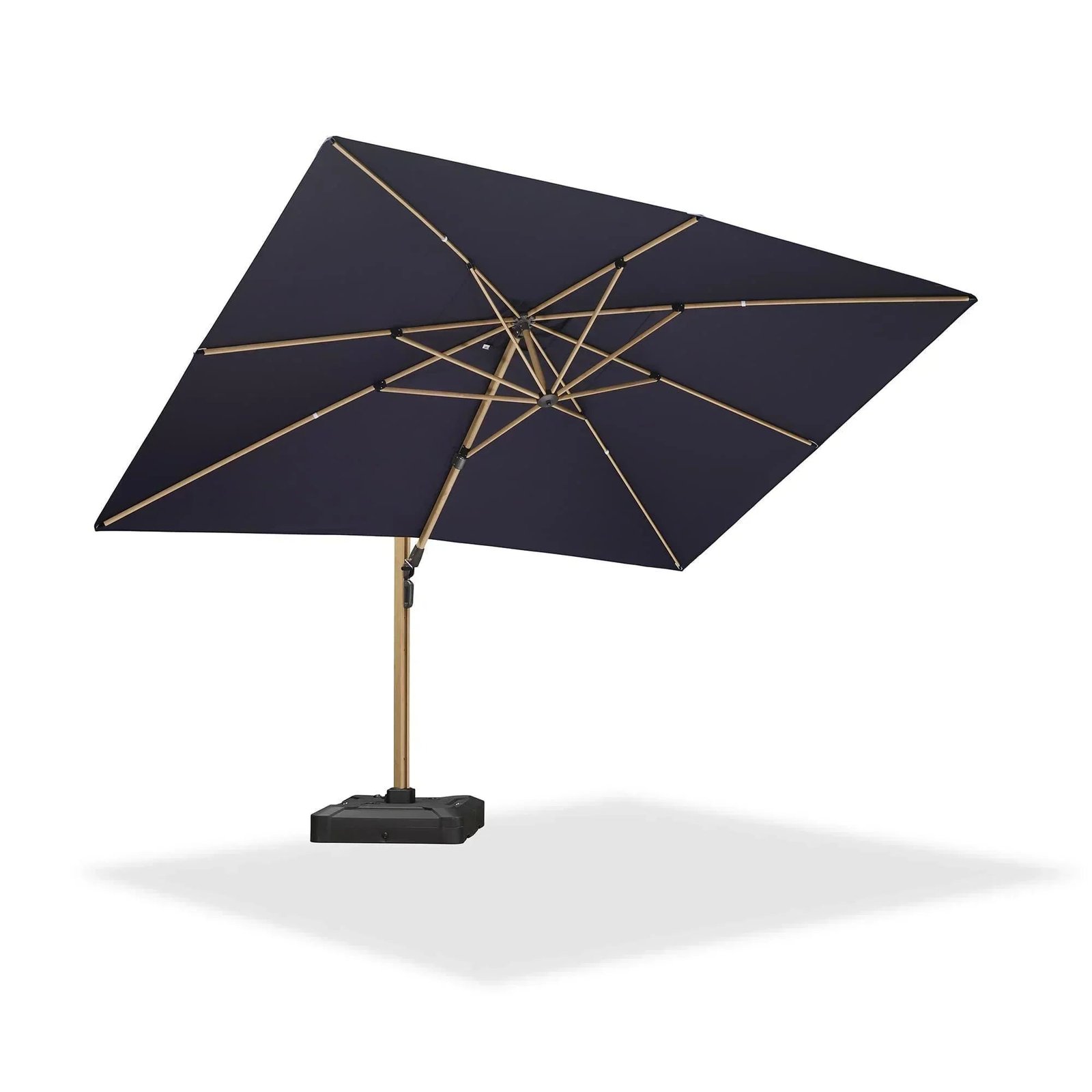 Wood Grain Cantilever Patio Umbrella Aluminum Outdoor Umbrellas - Image 176