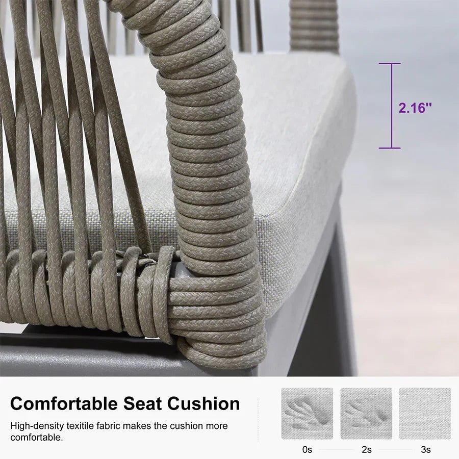 Modern Bar Stools Aluminum Bar Stool with Cushion for Indoor and Outdoor, Kitchen Island - Image 68